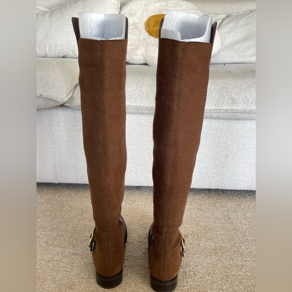 Stuart Weitzman The Siella Coffee Brown Croc Embossed Leather Size 37.5/7B - Picture 2 of 11